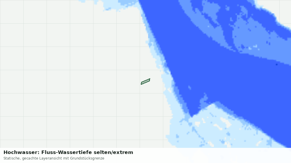 Statische Kartenansicht: Hochwasser: Fluss-Wassertiefe selten/extrem