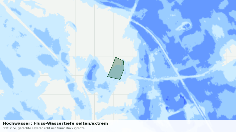 Statische Kartenansicht: Hochwasser: Fluss-Wassertiefe selten/extrem