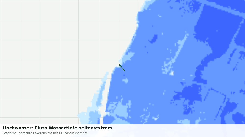 Statische Kartenansicht: Hochwasser: Fluss-Wassertiefe selten/extrem