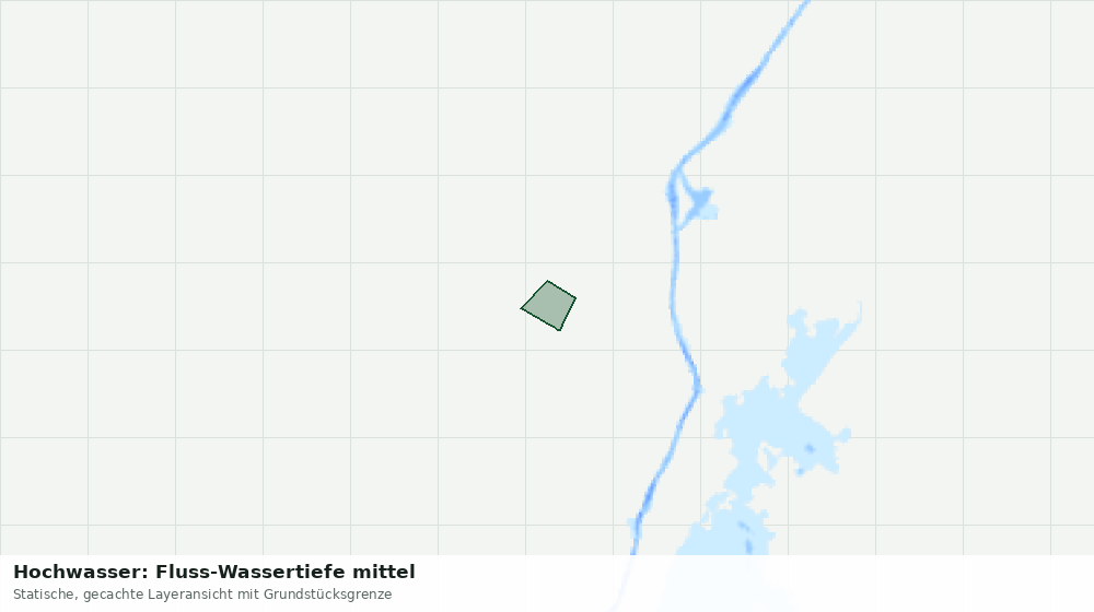Statische Kartenansicht: Hochwasser: Fluss-Wassertiefe mittel