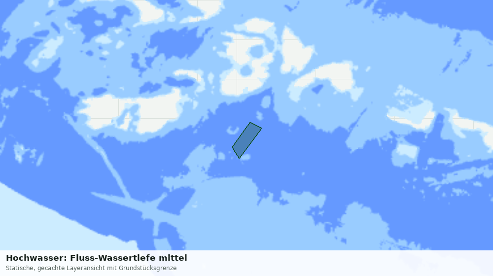 Statische Kartenansicht: Hochwasser: Fluss-Wassertiefe mittel