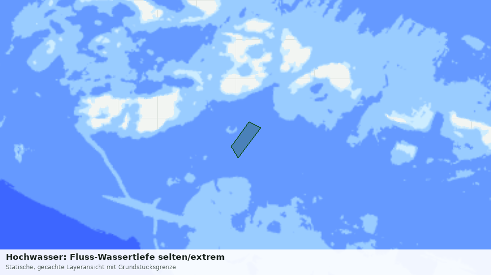 Statische Kartenansicht: Hochwasser: Fluss-Wassertiefe selten/extrem