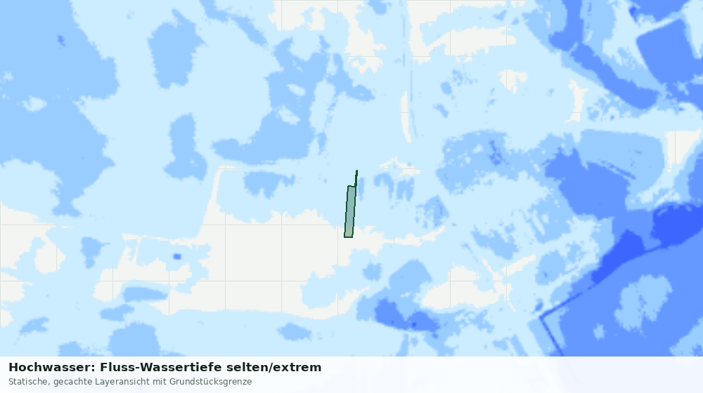 Statische Kartenansicht: Hochwasser: Fluss-Wassertiefe selten/extrem