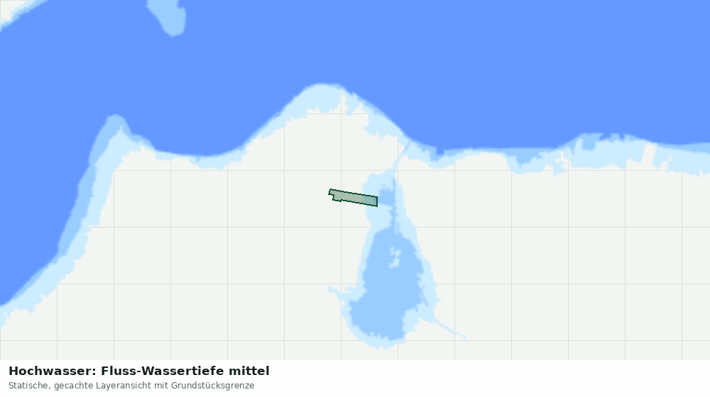 Statische Kartenansicht: Hochwasser: Fluss-Wassertiefe mittel