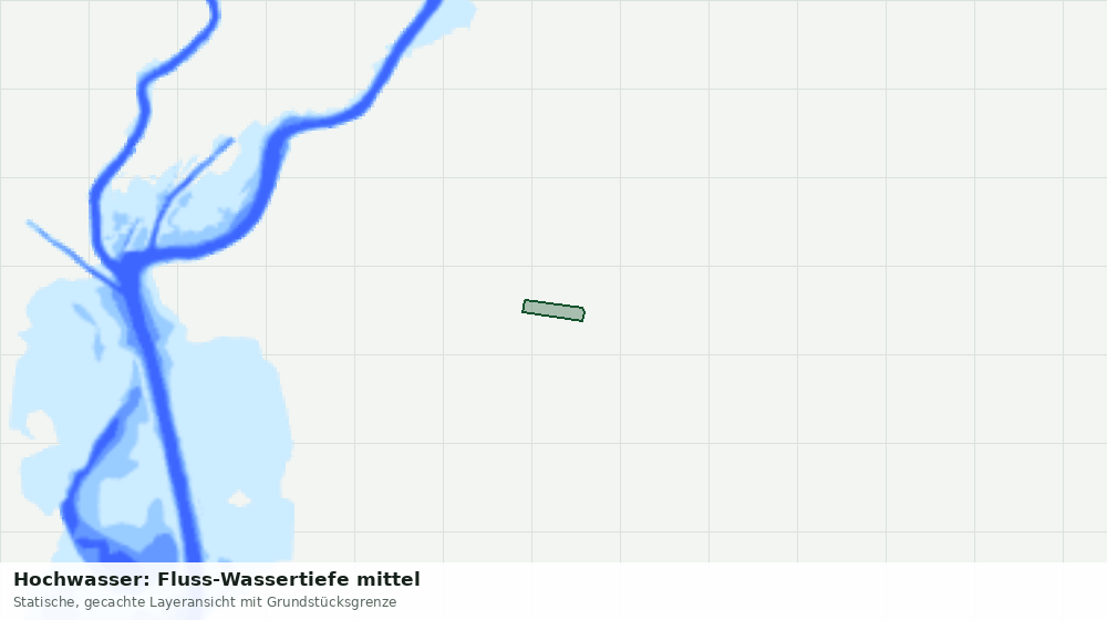 Statische Kartenansicht: Hochwasser: Fluss-Wassertiefe mittel