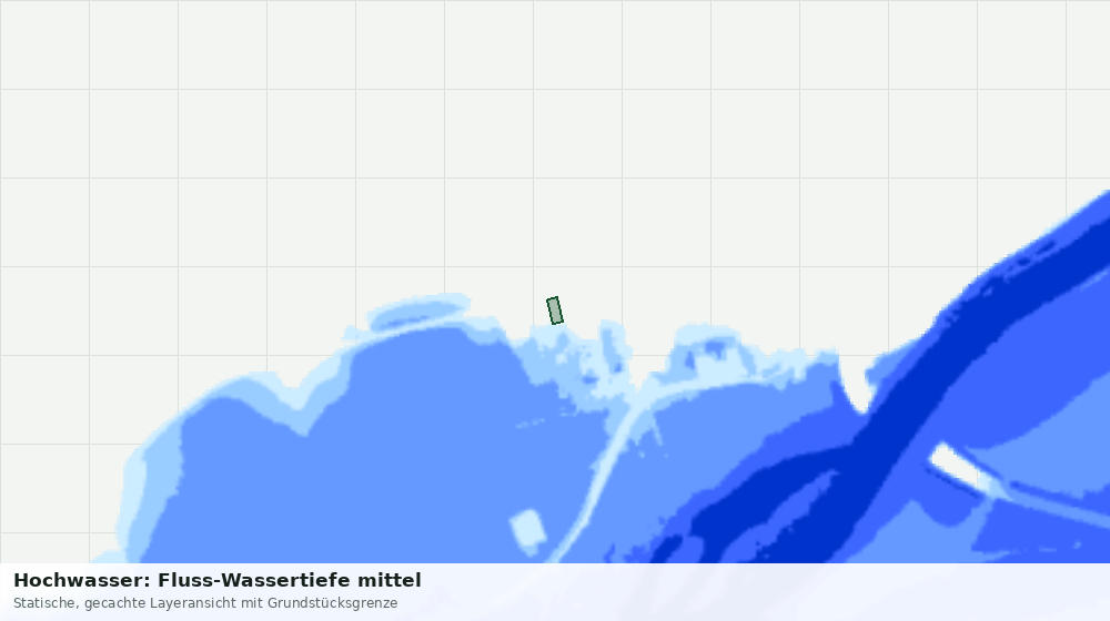 Statische Kartenansicht: Hochwasser: Fluss-Wassertiefe mittel
