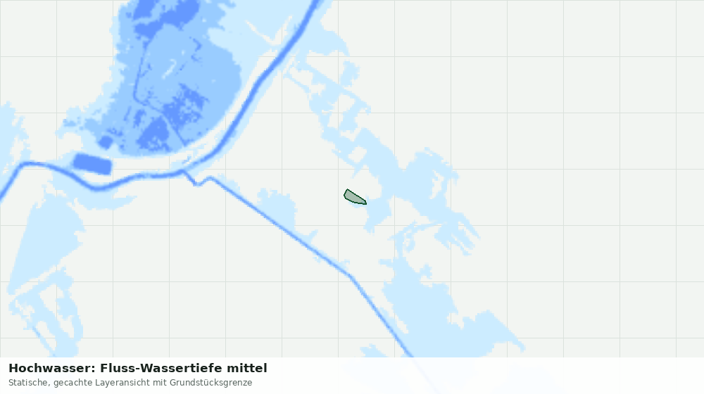 Statische Kartenansicht: Hochwasser: Fluss-Wassertiefe mittel