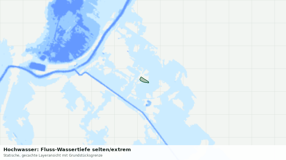 Statische Kartenansicht: Hochwasser: Fluss-Wassertiefe selten/extrem