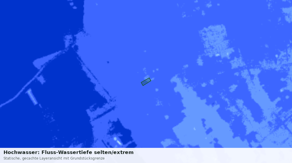 Statische Kartenansicht: Hochwasser: Fluss-Wassertiefe selten/extrem