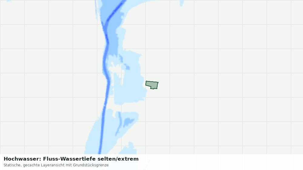 Statische Kartenansicht: Hochwasser: Fluss-Wassertiefe selten/extrem