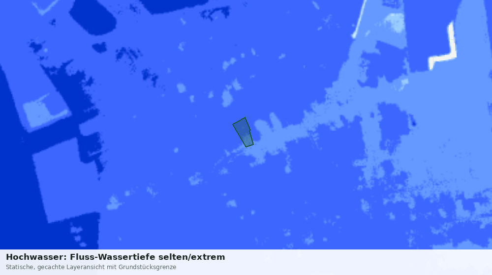 Statische Kartenansicht: Hochwasser: Fluss-Wassertiefe selten/extrem