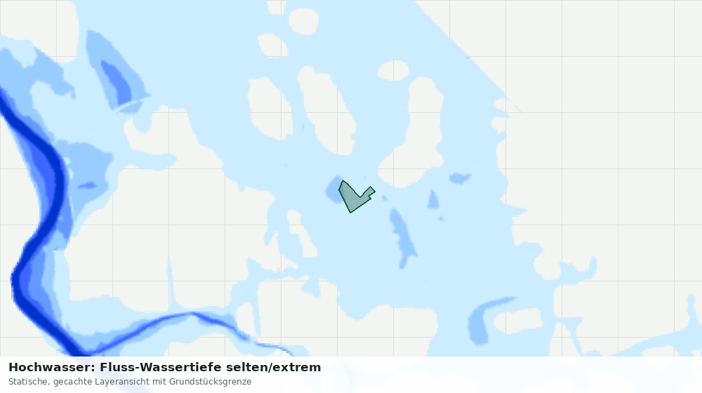 Statische Kartenansicht: Hochwasser: Fluss-Wassertiefe selten/extrem