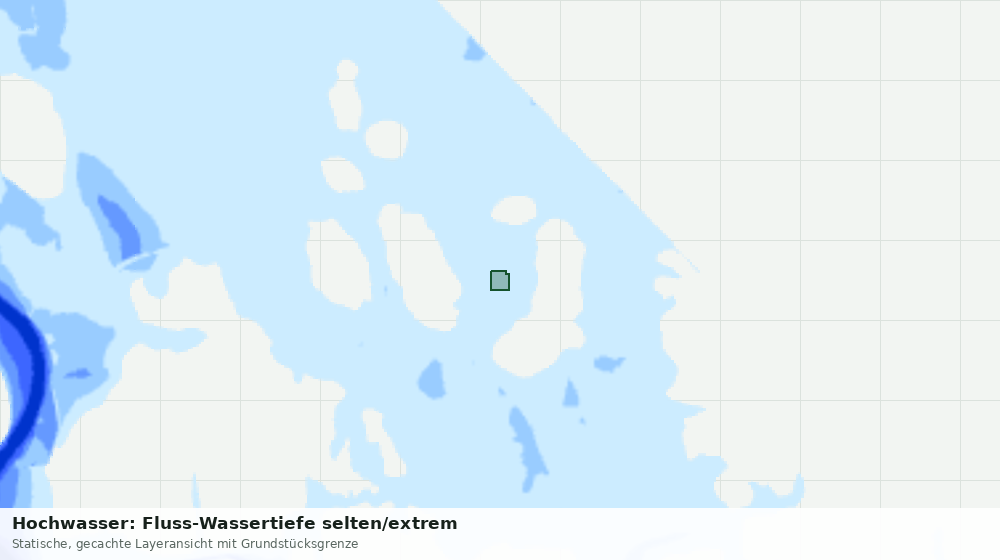 Statische Kartenansicht: Hochwasser: Fluss-Wassertiefe selten/extrem