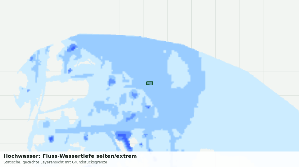 Statische Kartenansicht: Hochwasser: Fluss-Wassertiefe selten/extrem