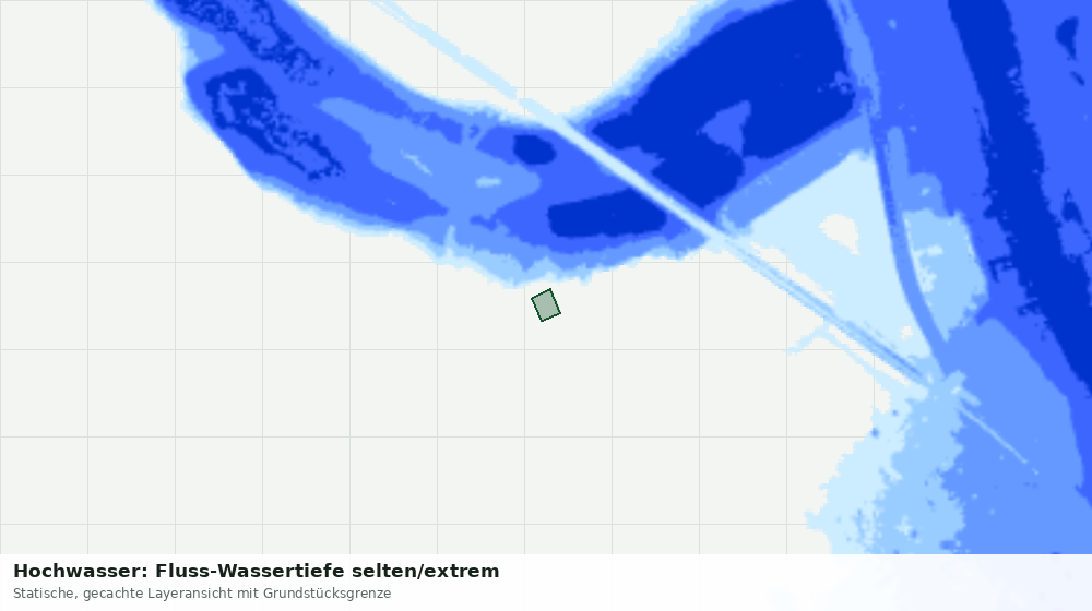 Statische Kartenansicht: Hochwasser: Fluss-Wassertiefe selten/extrem