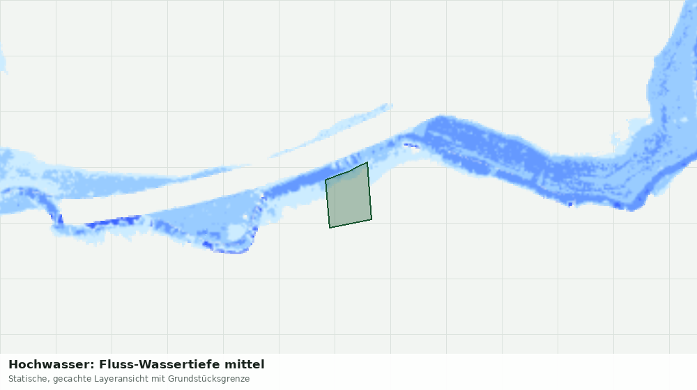 Statische Kartenansicht: Hochwasser: Fluss-Wassertiefe mittel