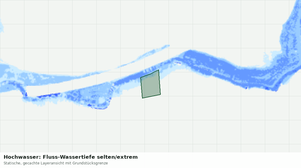 Statische Kartenansicht: Hochwasser: Fluss-Wassertiefe selten/extrem