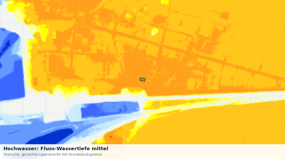 Statische Kartenansicht: Hochwasser: Fluss-Wassertiefe mittel