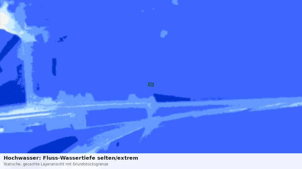 Statische Kartenansicht: Hochwasser: Fluss-Wassertiefe selten/extrem