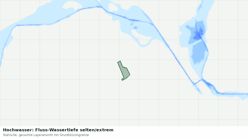 Statische Kartenansicht: Hochwasser: Fluss-Wassertiefe selten/extrem