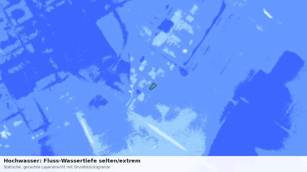 Statische Kartenansicht: Hochwasser: Fluss-Wassertiefe selten/extrem