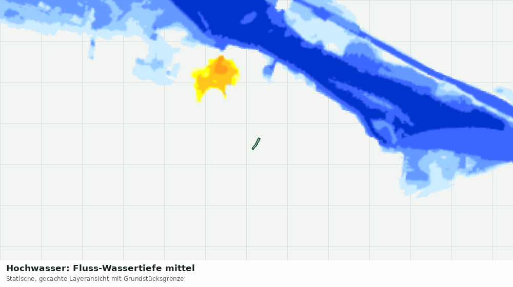 Statische Kartenansicht: Hochwasser: Fluss-Wassertiefe mittel