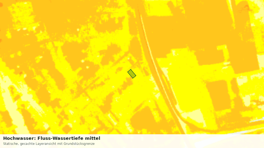 Statische Kartenansicht: Hochwasser: Fluss-Wassertiefe mittel