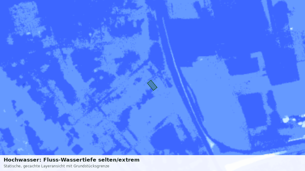 Statische Kartenansicht: Hochwasser: Fluss-Wassertiefe selten/extrem