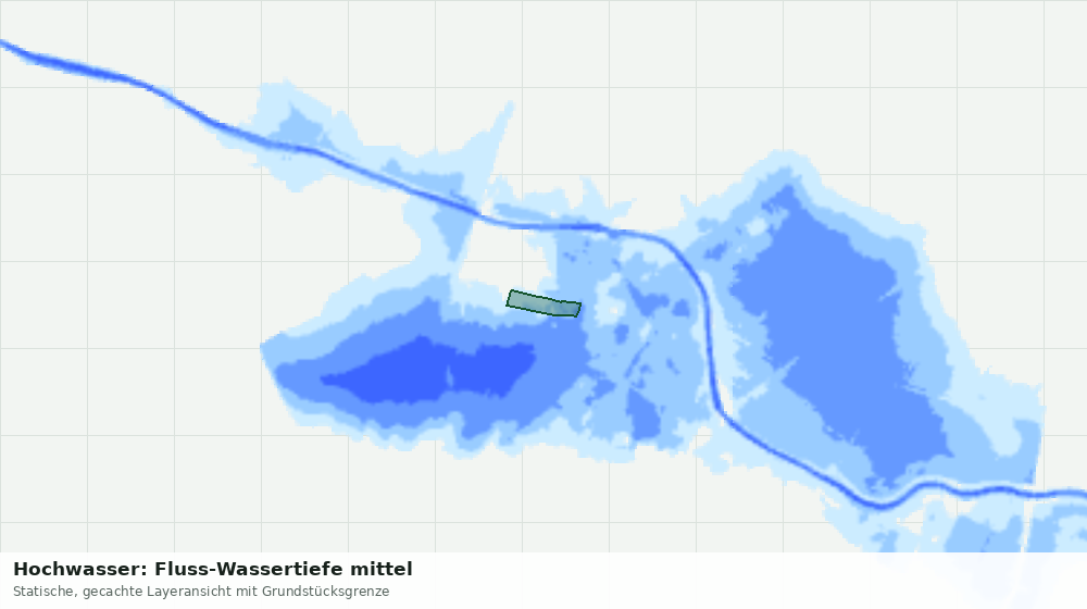 Statische Kartenansicht: Hochwasser: Fluss-Wassertiefe mittel