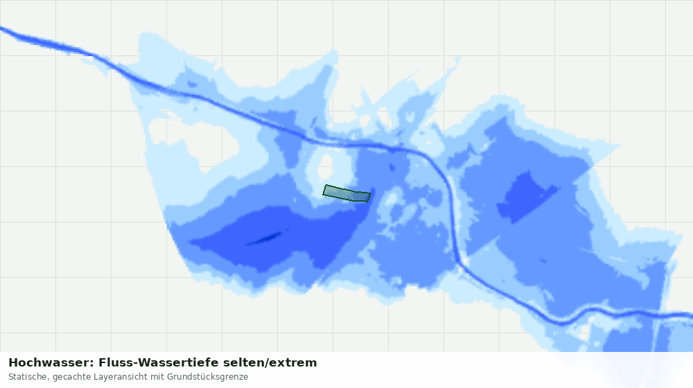 Statische Kartenansicht: Hochwasser: Fluss-Wassertiefe selten/extrem