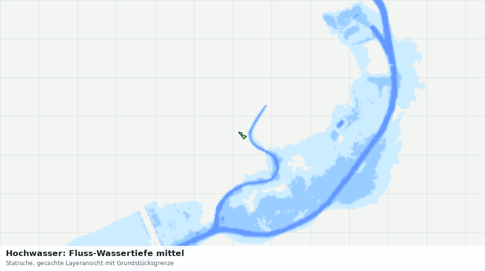 Statische Kartenansicht: Hochwasser: Fluss-Wassertiefe mittel