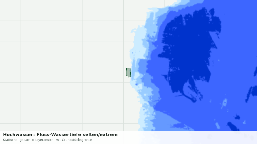 Statische Kartenansicht: Hochwasser: Fluss-Wassertiefe selten/extrem