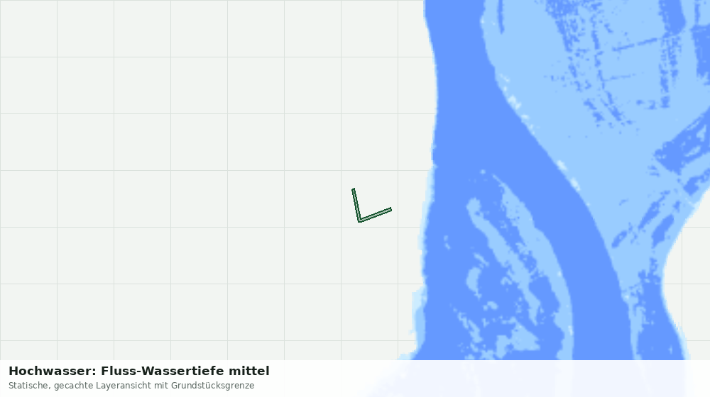 Statische Kartenansicht: Hochwasser: Fluss-Wassertiefe mittel