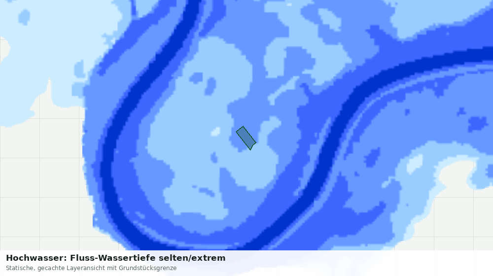 Statische Kartenansicht: Hochwasser: Fluss-Wassertiefe selten/extrem