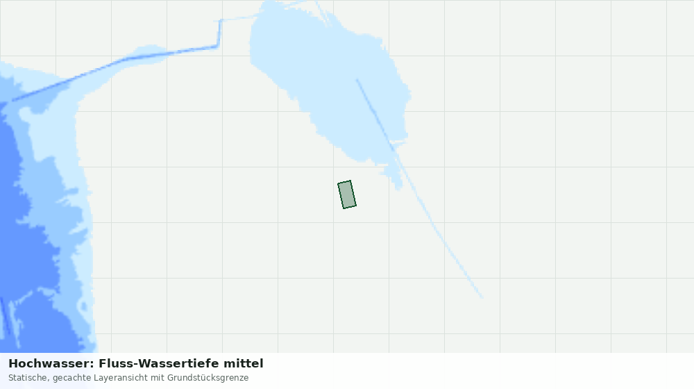 Statische Kartenansicht: Hochwasser: Fluss-Wassertiefe mittel