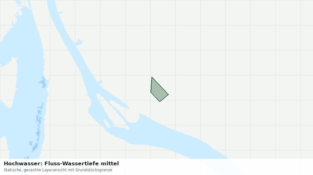 Statische Kartenansicht: Hochwasser: Fluss-Wassertiefe mittel