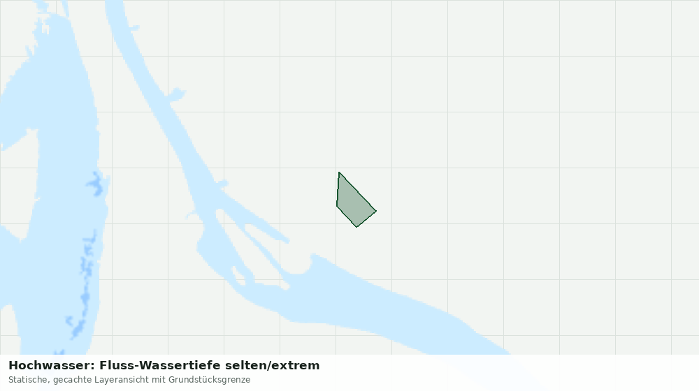 Statische Kartenansicht: Hochwasser: Fluss-Wassertiefe selten/extrem