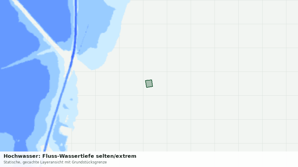 Statische Kartenansicht: Hochwasser: Fluss-Wassertiefe selten/extrem