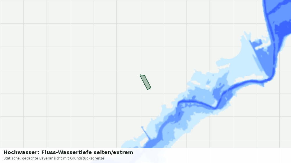 Statische Kartenansicht: Hochwasser: Fluss-Wassertiefe selten/extrem