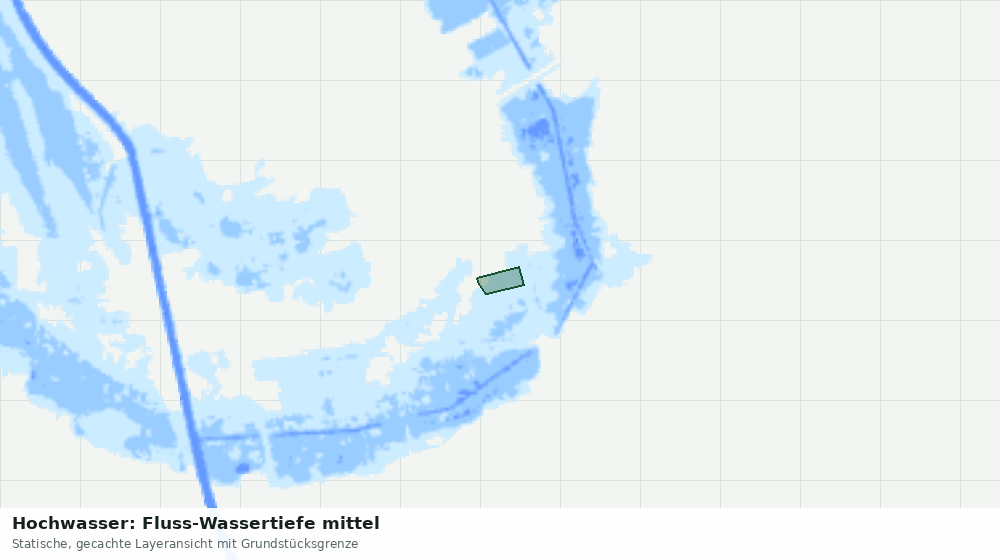 Statische Kartenansicht: Hochwasser: Fluss-Wassertiefe mittel
