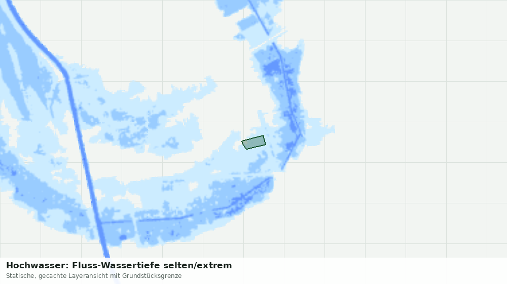 Statische Kartenansicht: Hochwasser: Fluss-Wassertiefe selten/extrem