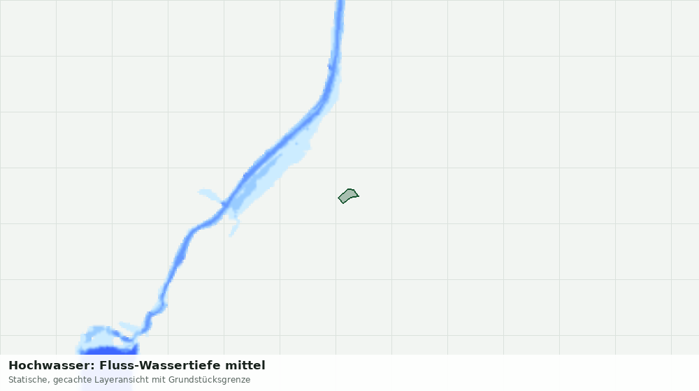 Statische Kartenansicht: Hochwasser: Fluss-Wassertiefe mittel