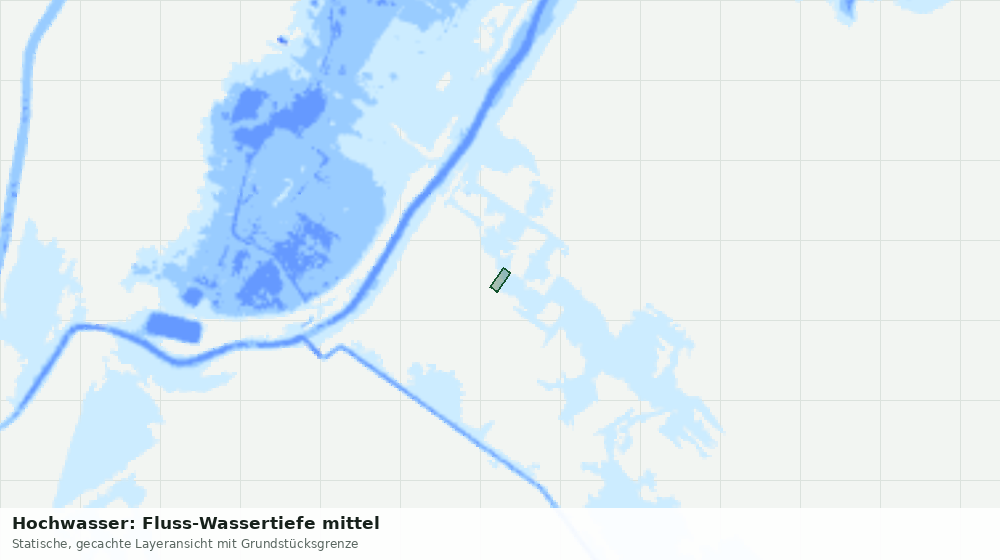 Statische Kartenansicht: Hochwasser: Fluss-Wassertiefe mittel