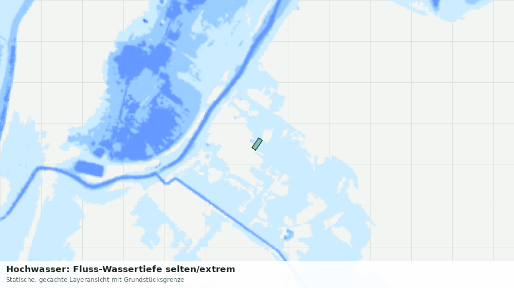 Statische Kartenansicht: Hochwasser: Fluss-Wassertiefe selten/extrem