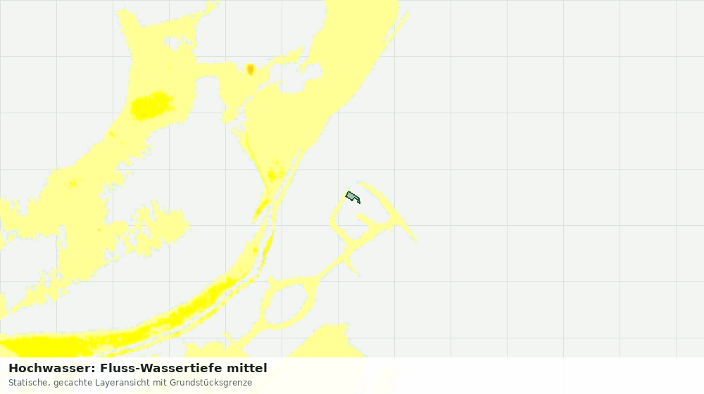 Statische Kartenansicht: Hochwasser: Fluss-Wassertiefe mittel