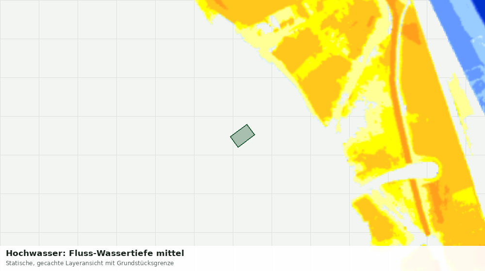 Statische Kartenansicht: Hochwasser: Fluss-Wassertiefe mittel