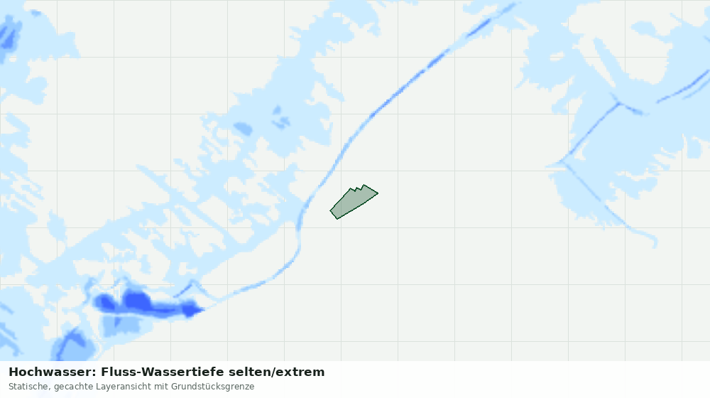Statische Kartenansicht: Hochwasser: Fluss-Wassertiefe selten/extrem