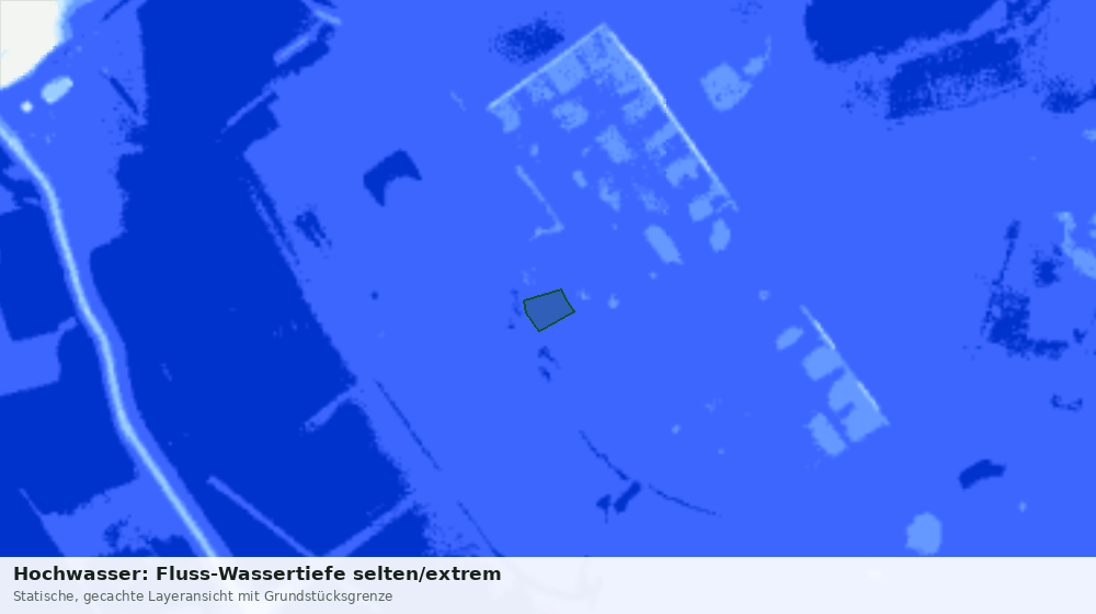 Statische Kartenansicht: Hochwasser: Fluss-Wassertiefe selten/extrem