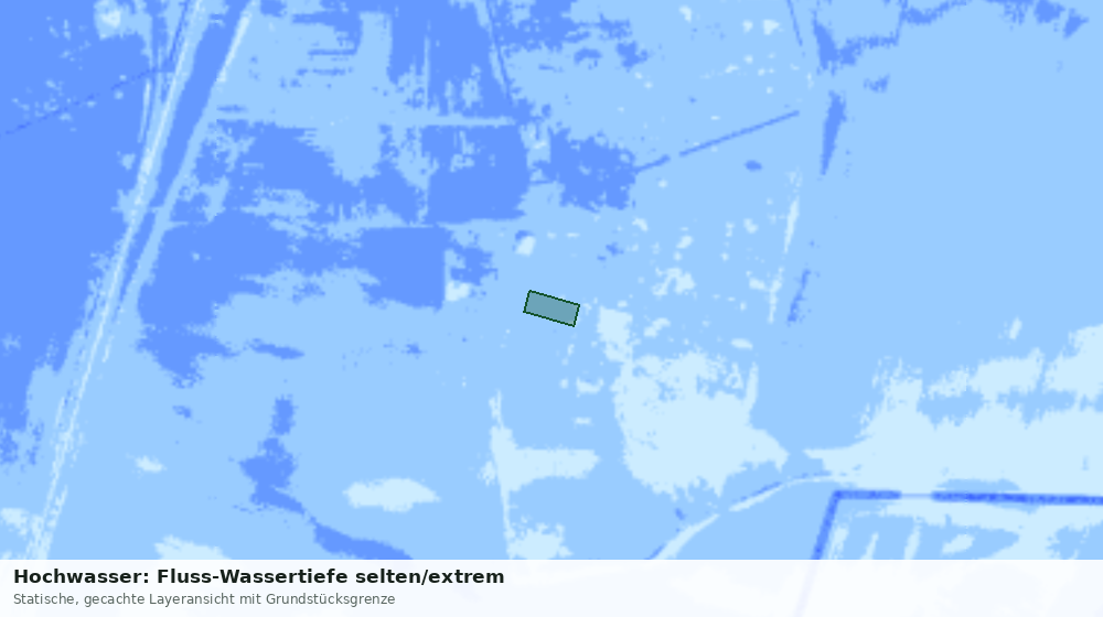 Statische Kartenansicht: Hochwasser: Fluss-Wassertiefe selten/extrem