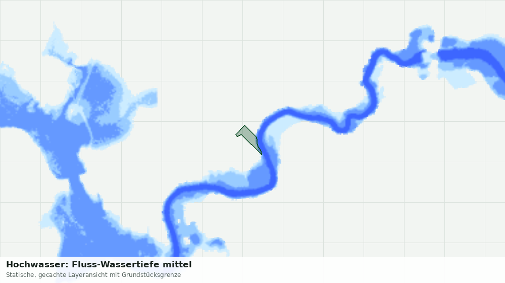 Statische Kartenansicht: Hochwasser: Fluss-Wassertiefe mittel